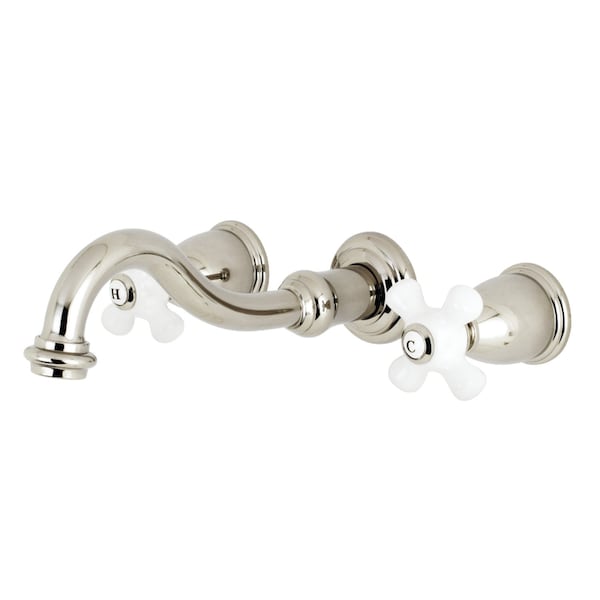 Roman Tub Faucet, Polished Nickel, Wall Mount